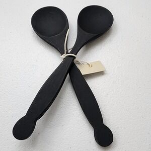 Black Primitive Wood Spoons